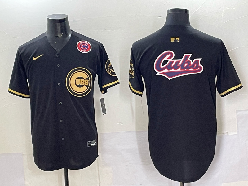 Men Chicago Cubs blank black Nike MLB 2025 Jersey 001->new york yankees->MLB Jersey